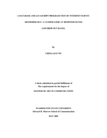A database and Javascript program test of Internet survey methodology: A close look at response rates and drop out rates