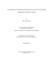 Soil moisture and temperature impacts on adjacent soils from permeable pavement systems