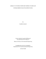 Adequacy of surface diffusion models to simulate nonequilibrium mass transfer in soils