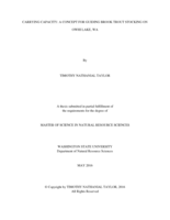 Carrying capacity: a concept for guiding Brook Trout stocking on Owhi Lake, WA