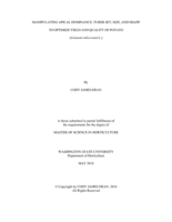Manipulating apical dominance, tuber set, size, and shape to optimize yield and quality of potato (Solanum tuberosum L.)