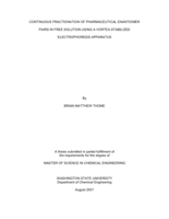 Continuous fractionation of pharmaceutical enantiomer pairs in free solution using a vortex-stabilized electrophoresis apparatus