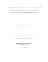 Assessment of bacterial water quality in an irrigation drainage and delivery system and adoption of good agricultural practices among Pacific Northwest produce growers