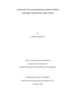 Ultra-low voltage power management systems for energy harvesting applications