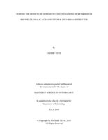 Testing the effects of different concentrations of Metarhizium brunneum, oxalix acid and thymol on Varroa destructor