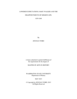 Lowered expectations: Mary Walker and the disappointments of mission life, 1839-1848
