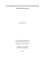 Class and education in Miami: how local culture can shape the relationship between class and education