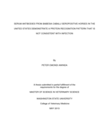 Serum antibodies from Babesia caballi seropositive horses in the United States demonstrate a protein recognition pattern that is not consistent with infection