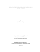 Simulating the cyclical behavior in metropolitan housing markets