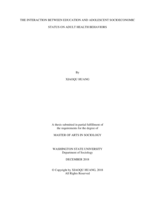 The interaction between education and adolescent socioeconomic status on adult health behaviors