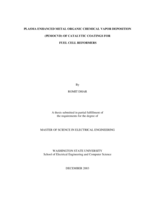 Plasma enhanced metal organic chemical vapor deposition (pemocvd) of catalytic coatings for fuel cell reformers