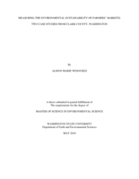 Measuring the environmental sustainability of farmers' markets: two case studies from Clark County, Washington