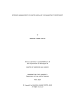 Nitrogen management of winter canola in the inland Pacific Northwest