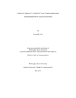 Strategic ambiguity: the effects of viewing ambiguous advertisements on college students