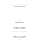 Effects of Nascar's cause-related marketing on potential stakeholders