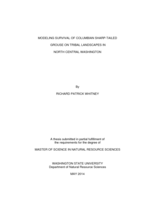 Modeling survival of Columbian sharp-tailed grouse on tribal landscapes in north central Washington