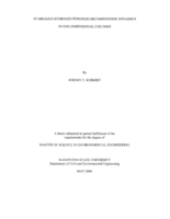 Stabilized hydrogen peroxide decomposition dynamics in one-dimensional columns
