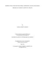 Trophic interactions between birds, arthropods, and willows during primary succession on Mount St. Helens