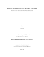 Mechanical characterization of carbon nano-fiber reinforced high density polyethylene