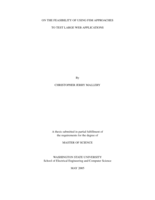 On the feasibility of using FSM approaches to test large web applications