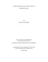 Model order reduction for multiphysics MEMS simulation