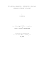 Toward sustainable building: green building design and integration in the built environment