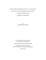 The learning environment as place: An analysis of the United States Department of Education's six design principles for learning environments