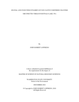 Spatial and food web dynamics of non-native northern crayfish Orconectes virilis in Buffalo Lake, WA