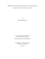 Emerging behavior problems: Differential contributions of anger and fear in the first year of life