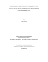 Investigation of lipid production by oleaginous yeast Cryptococcus curvatus from effluents of food wastes hydrogen fermentation