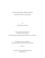 Investigating school uniform design for adolescent girls in Saudi Arabia