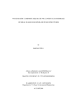 Wood plastic composite sill plate for continuous anchorage of shear walls in light-frame wood structures