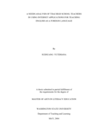 A needs analysis of Thai high school teachers in using internet applications for teaching English as a foreign language