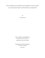The man-property relationship in John Steinbeck's novels Tortilla flat, the grapes of wrath and the winter of our discontent