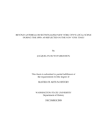 Beyond antebellum sectionalism: New York City's local scene during the 1850s as reflected in the New York Times