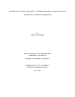 Cloning may not be a necessary criterion for the authentications of ancient DNA consensus sequences