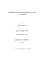 The degree that polarized media influences public opinion on gun control