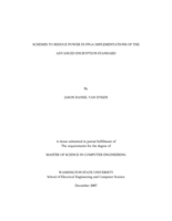 Schemes to reduce power in FPGA implementations of the advanced encryption standard