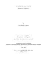 Is violence necessary for the promotion of hockey?