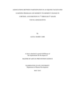 Associations between participation in an equine facilitated learning program and moment-to-moment change in cortisol and emotion in 5th through 8th grade young adolescents