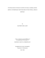 Investigations of human gnawing on small mammal bones: Among contemporary Bofi foragers of the Central African Republic