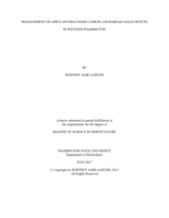 Management of apple anthracnose canker (Neofabraea malicorticis) in western Washington