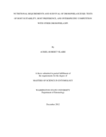 Nutritional requirements and survival of Drosophila suzukii: tests of host suitability, host preference, and interspecific competition with other Drosophila spp