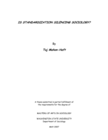 Is standardization silencing sociology?