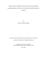 Computational representations for electron microbeam microdosimetric quantities in one micron diameter spherical targets