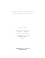 Emissaries for the Lord: American Protestant women writers and missionaries, 1930s