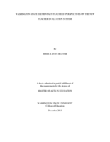 Washington State elementary teachers' perspectives on the new teacher evaluation system