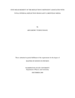 FDTD measurement of the reflection coefficient associated with total internal reflection from gainy Lorentzian media