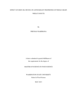 Effect of deep-oil frying on antioxidant properties of whole grain wheat donuts