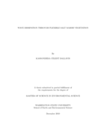 Wave dissipation through flexible salt marsh vegetation